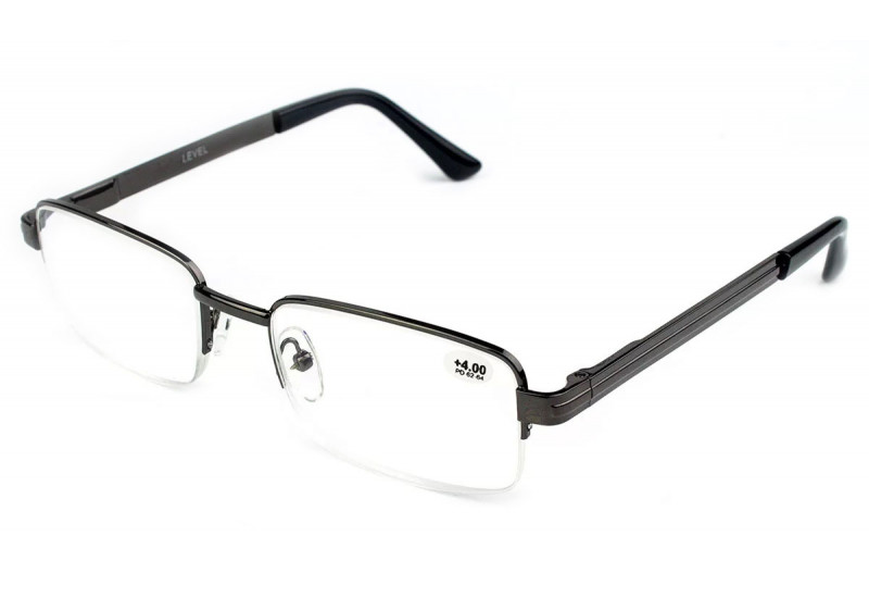Чоловічі металеві окуляри з діоптріями Level 1608